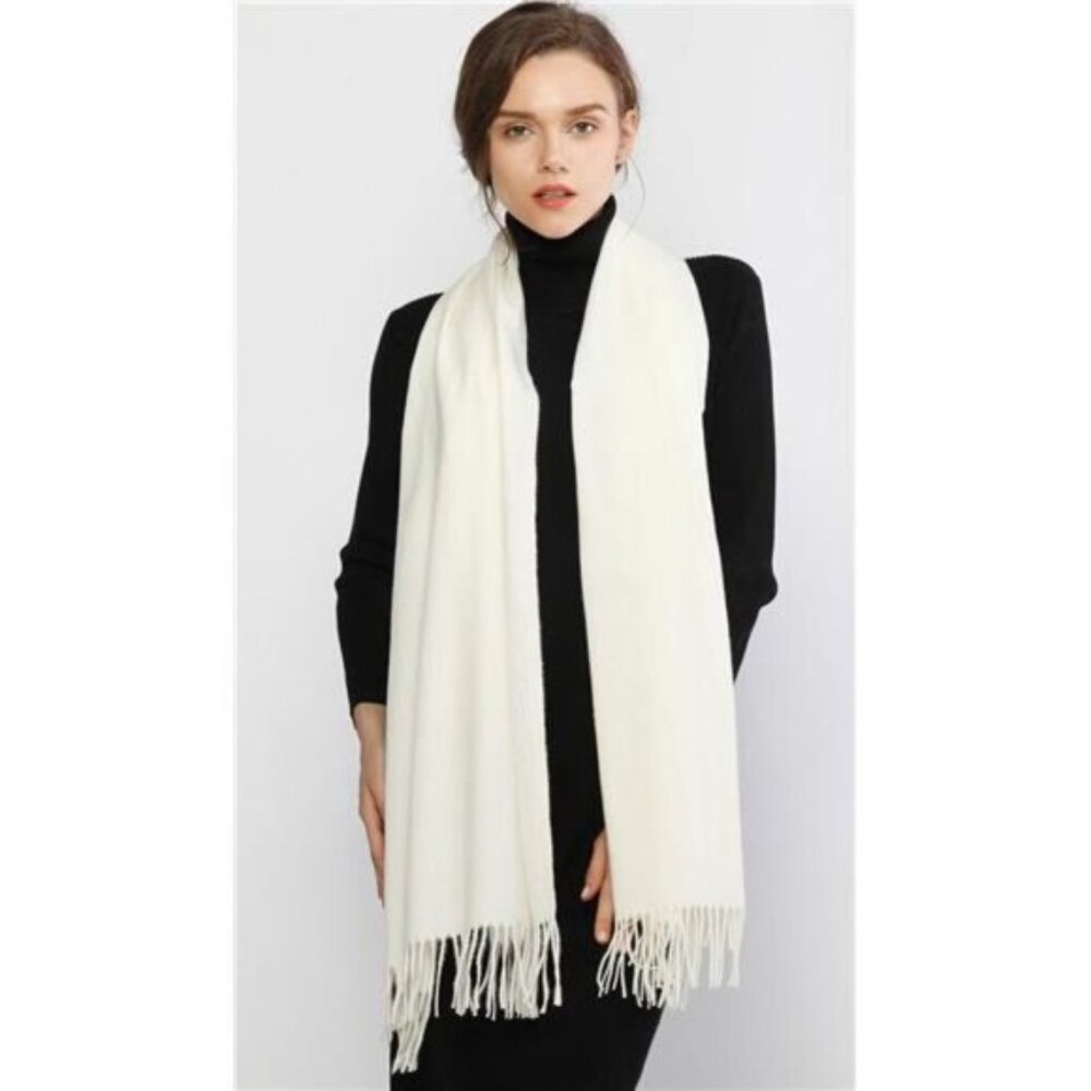 Scarfs for Women Fall Winter Pashmina Shawls Ivory 156 - Picture 4 of 7